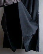 "MAISON MARGIELA" Side zip design mid ength flared skirt