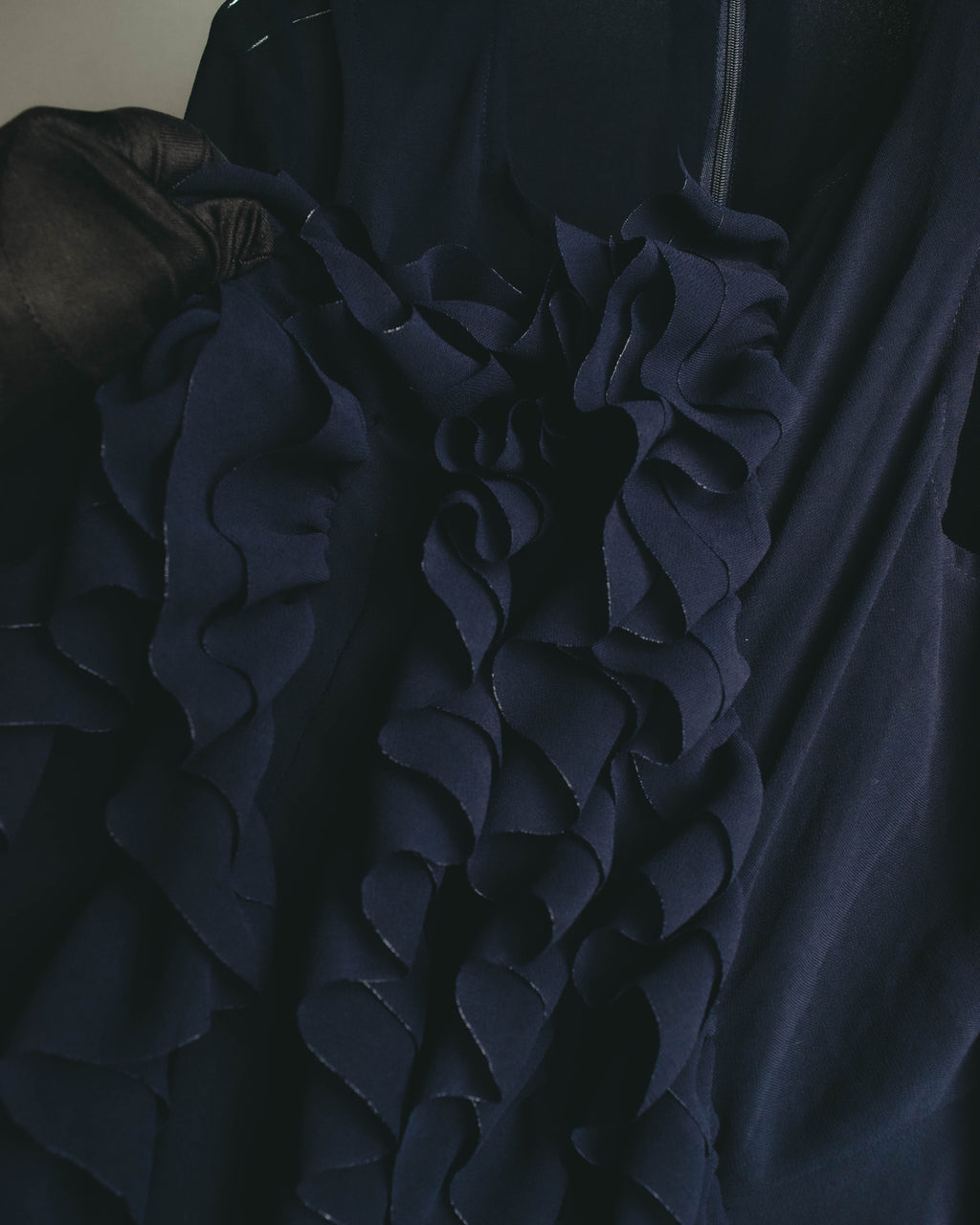 "COMME des GARÇONS" 90's Sculptural ruffle maxi dress