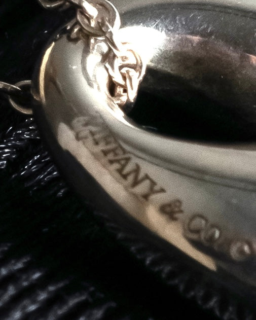 "Tiffany&Co" Elsa Peretti double teardrop motif pendant