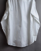 "GUCCI" Minimal collar detail white cotton shirt