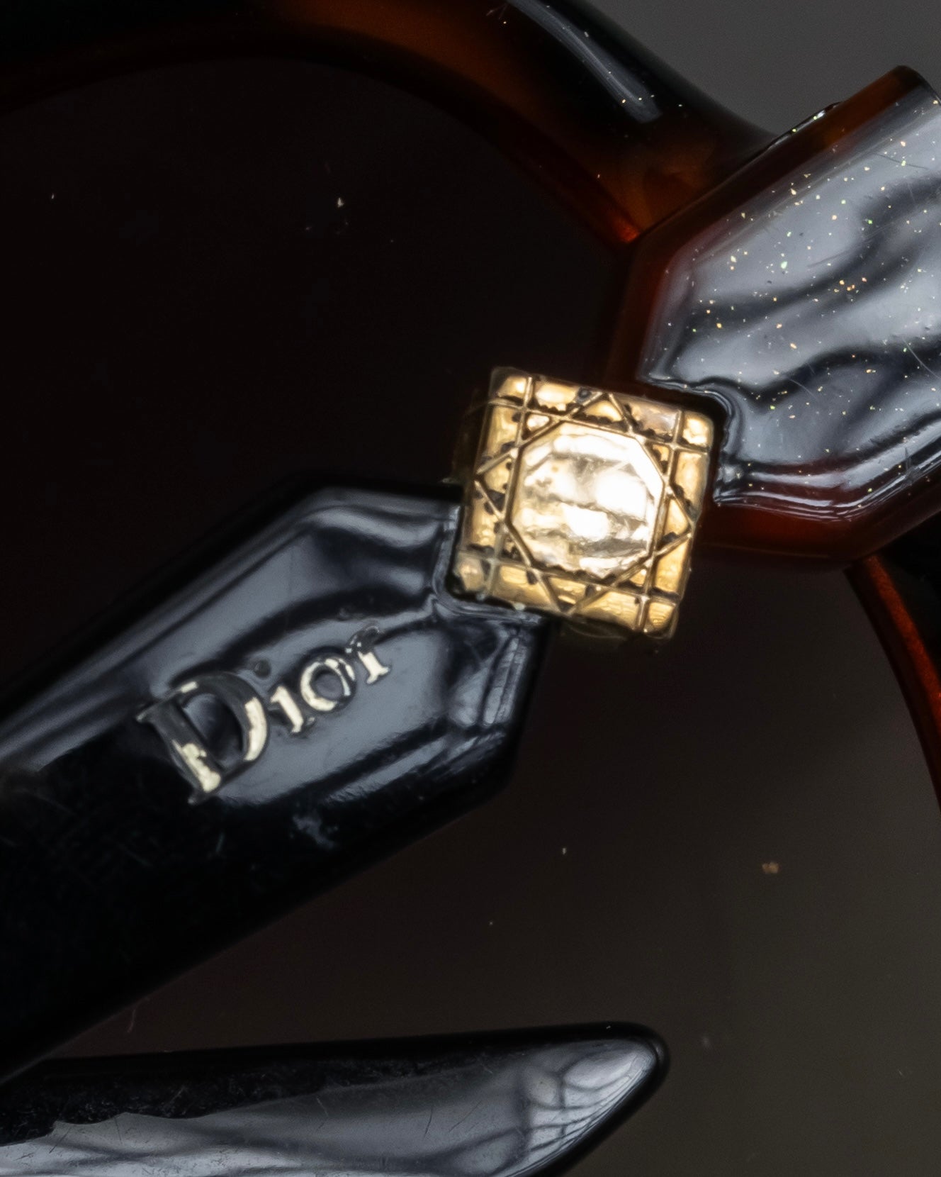 "Dior" Oversized tortoiseshell square sunglasses