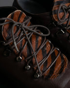 "Pinky&Dianne" Animal fur pattern lace-up heel shoes