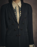 -SPECIAL- “Christian Dior” 90’s Naval motif double breasted jacket