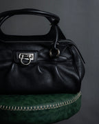 "Salvatore Ferragamo" Gancini motif gathered design leather bag