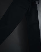 "HERMES" 00’s high density cotton twill lamb leather accents pants