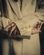 –SPECIAL– "Hermès" 90's-00's Lustrous mohair single-breasted blazer