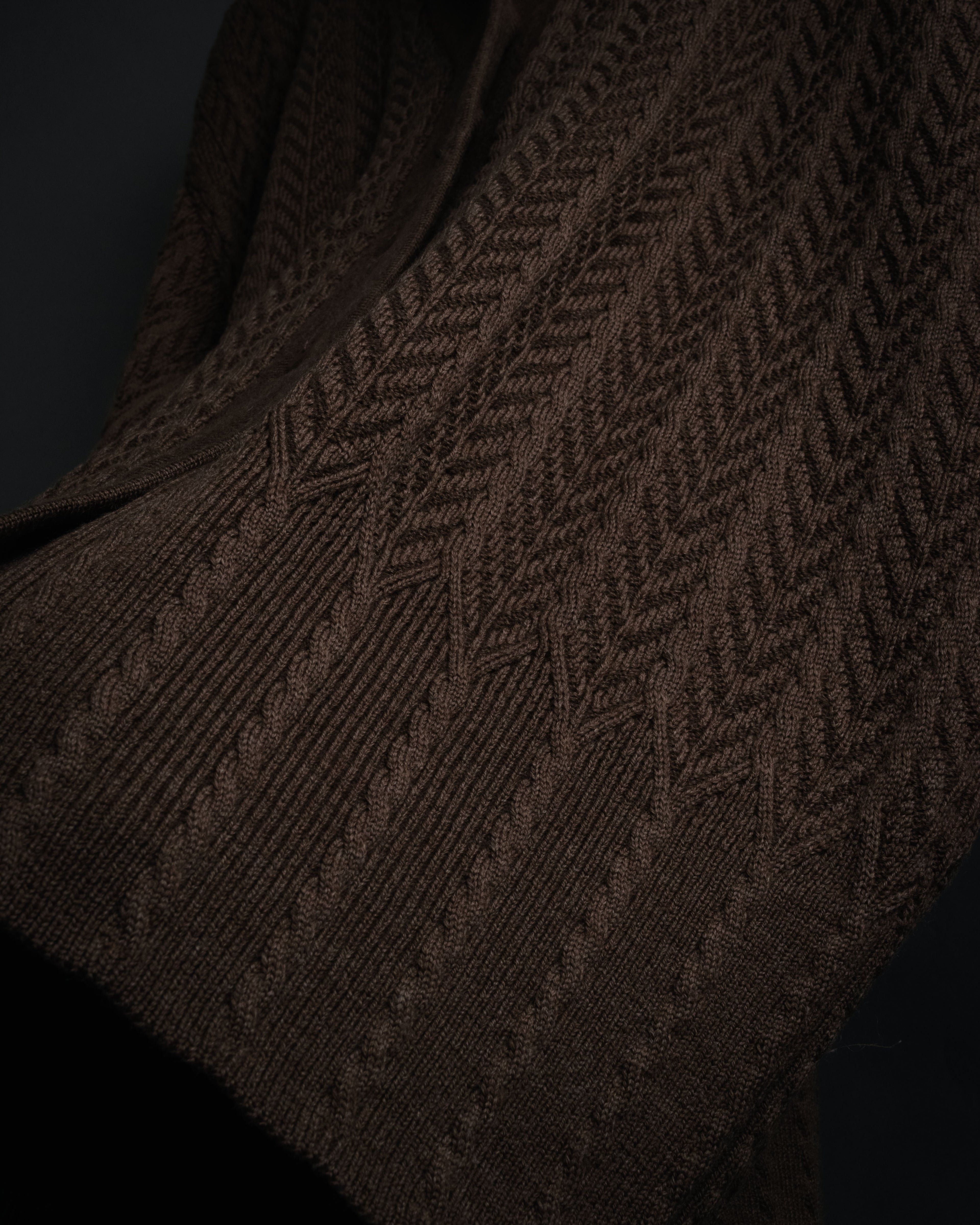 “Christian Dior SPORTS” 90’s Shawl collar cable knit cardigan