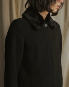 Abrigo con cuello de piel súper largo de los años 90-00 de MAX&Co.