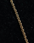 "Christian Dior" Rope ribbon motif gold necklace