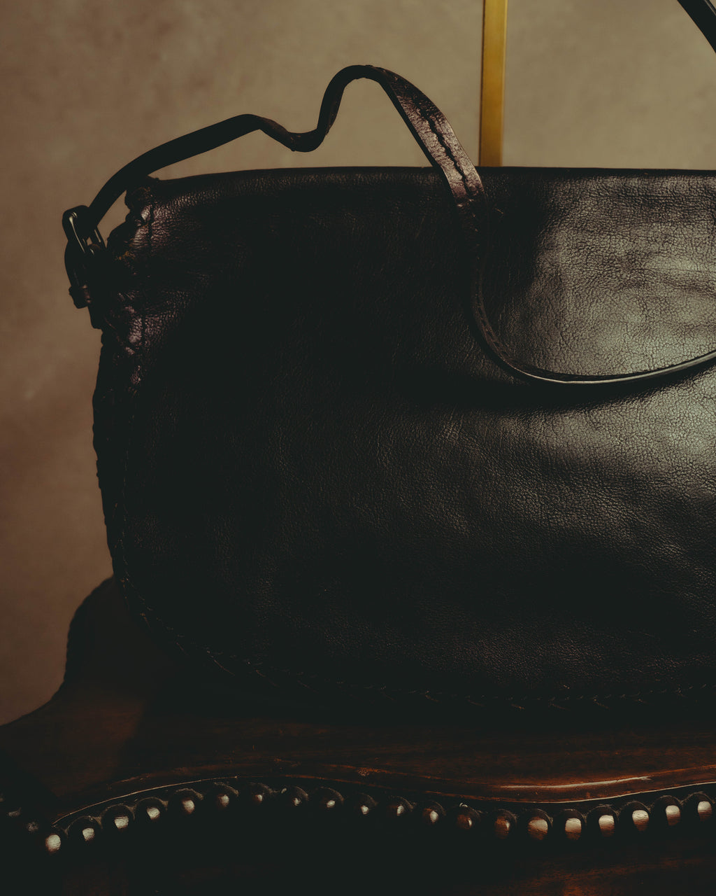 “BOTTEGA VENETA” 10’s Iridescent calfskin intrecciato trim crossbody bag