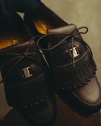 "Salvatore Ferragamo" 90's-00's Kiltie fringe leather derby shoes