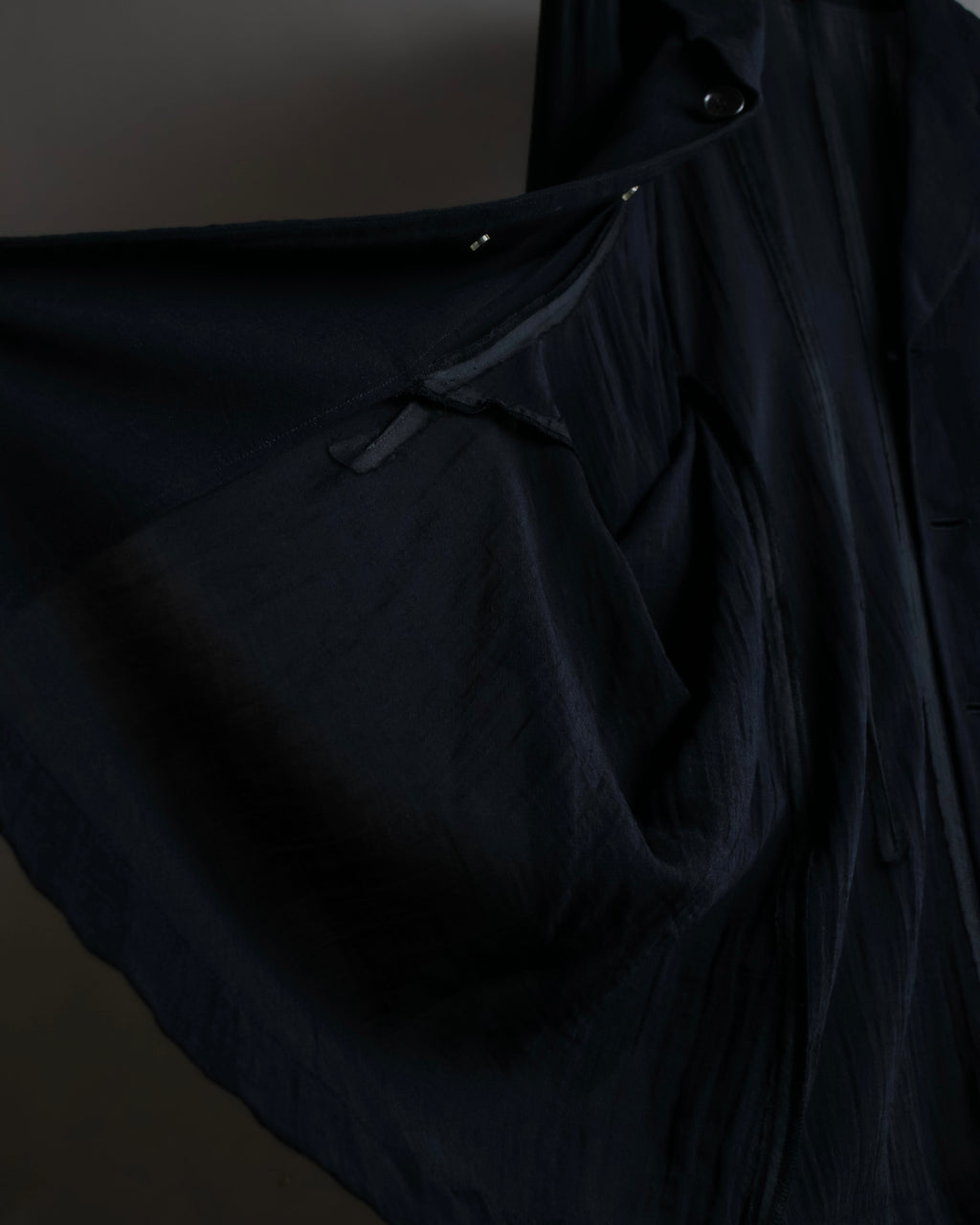 "COMME des GARCONS" 99SS sheer drape docking detail tailored jacket