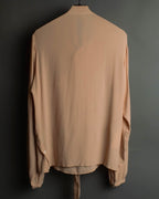 "N°21" 2020's Asymmetric bow tie acetate silk blouse