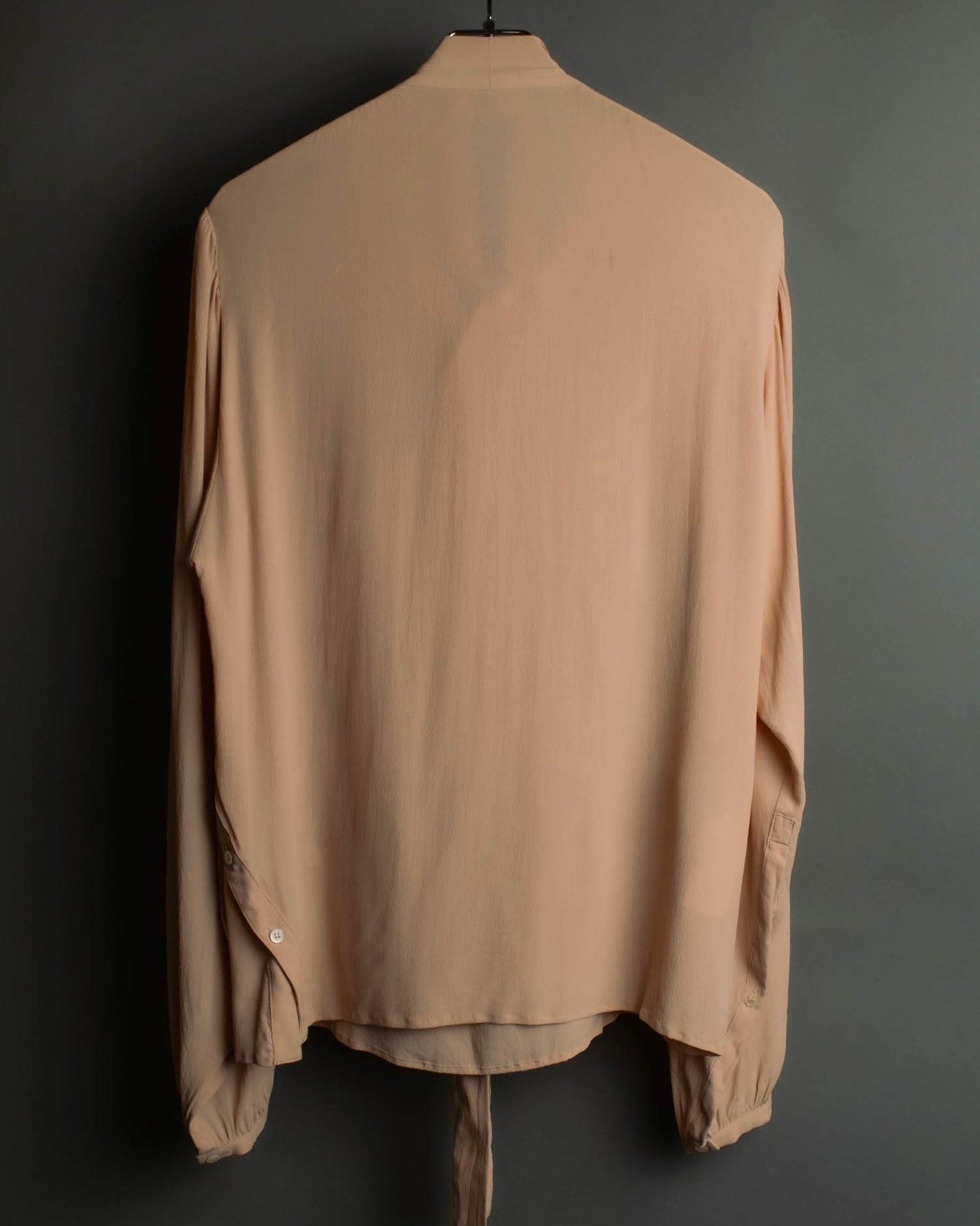 "N°21" 2020's Asymmetric bow tie acetate silk blouse