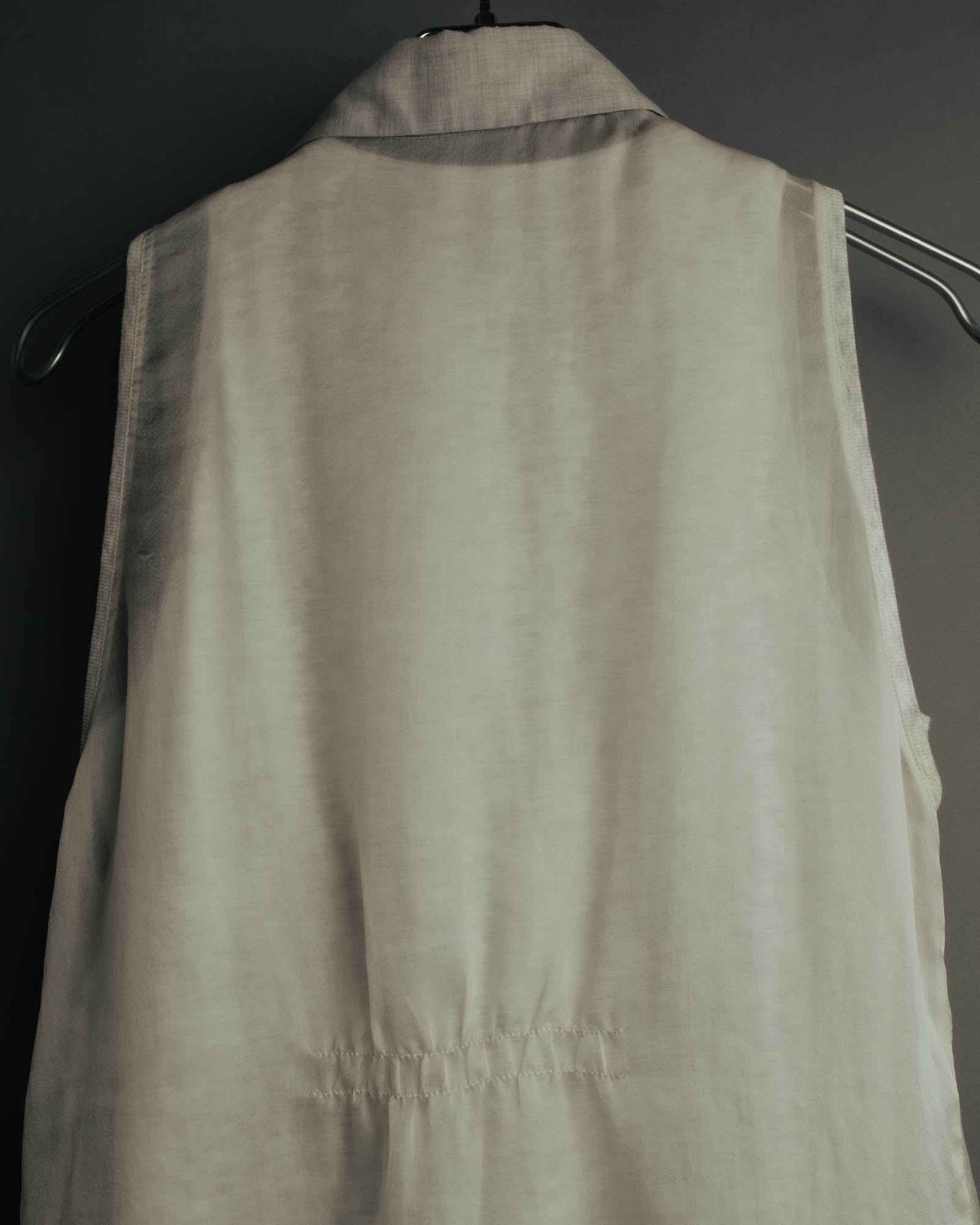 -SPECIAL- “Brunello Cucinelli” 00’s-10’s Sheer layered sleeveless tunic dress