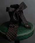 "LOUIS VUITTON" Damier check silk jacquard neck tie