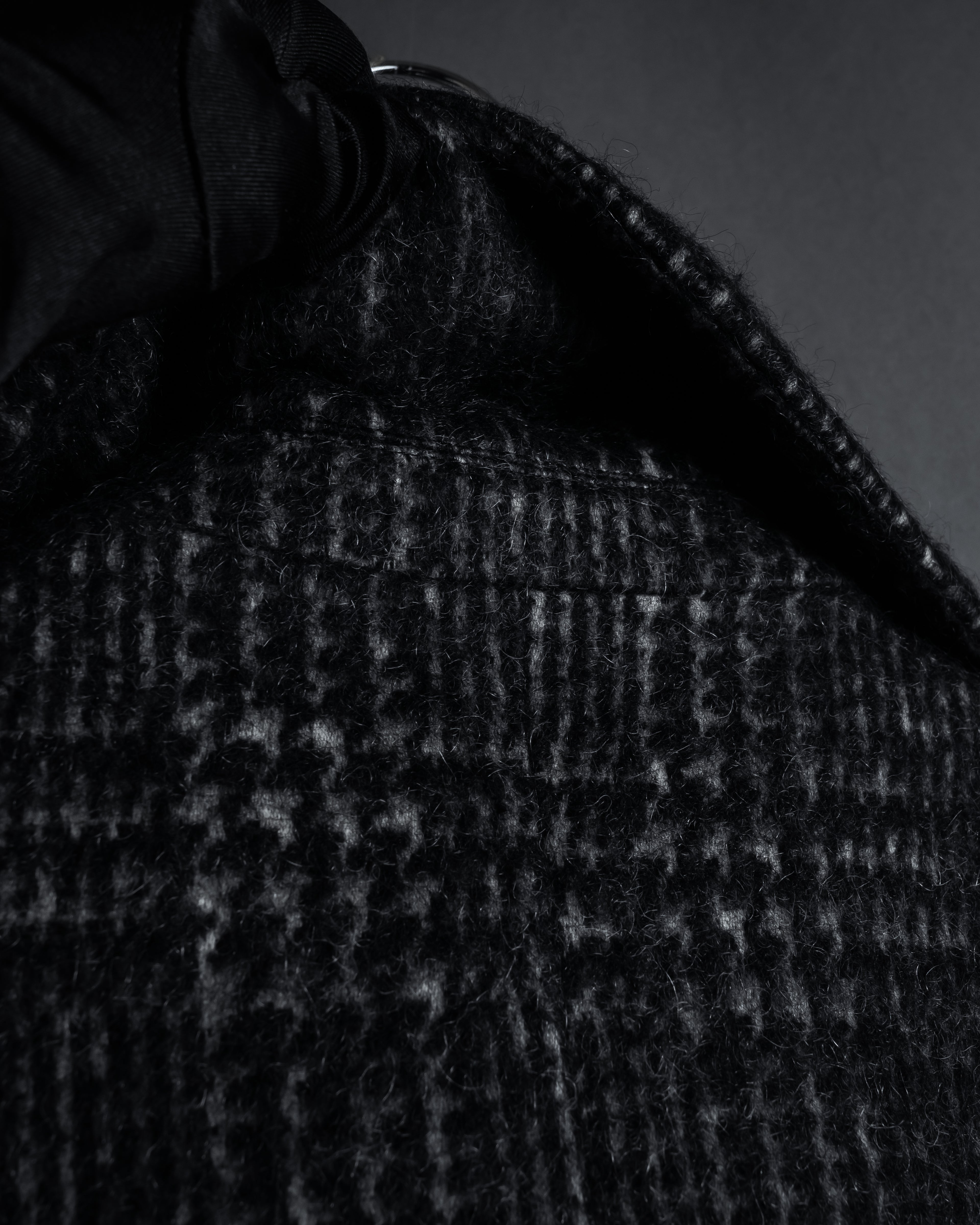 “MAX&Co.” Double-breasted houndstooth tweed coat