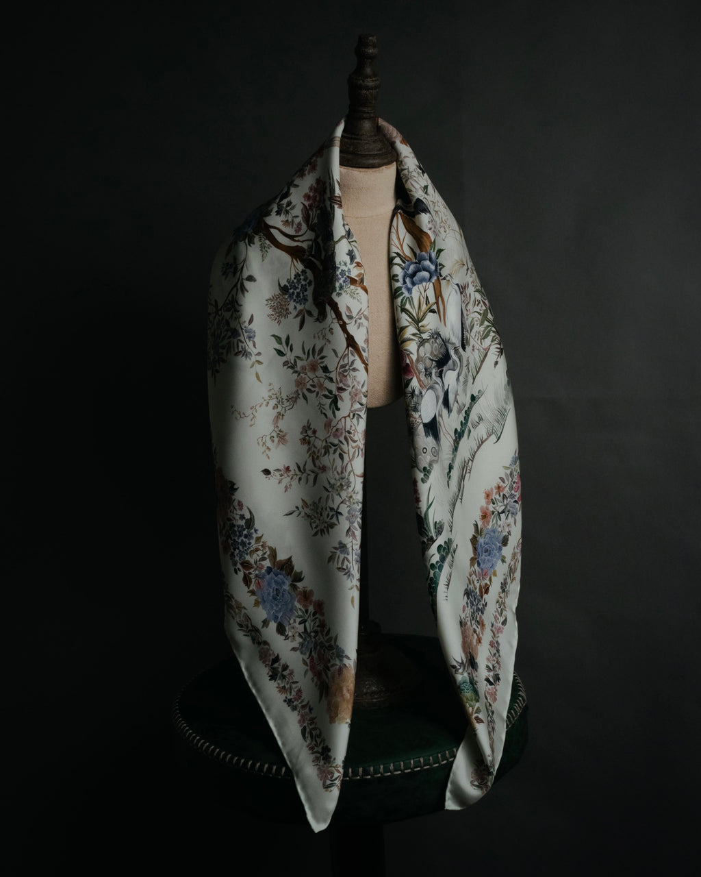 “Christian Dior” 2018– Botanical chinoiserie silk scarf