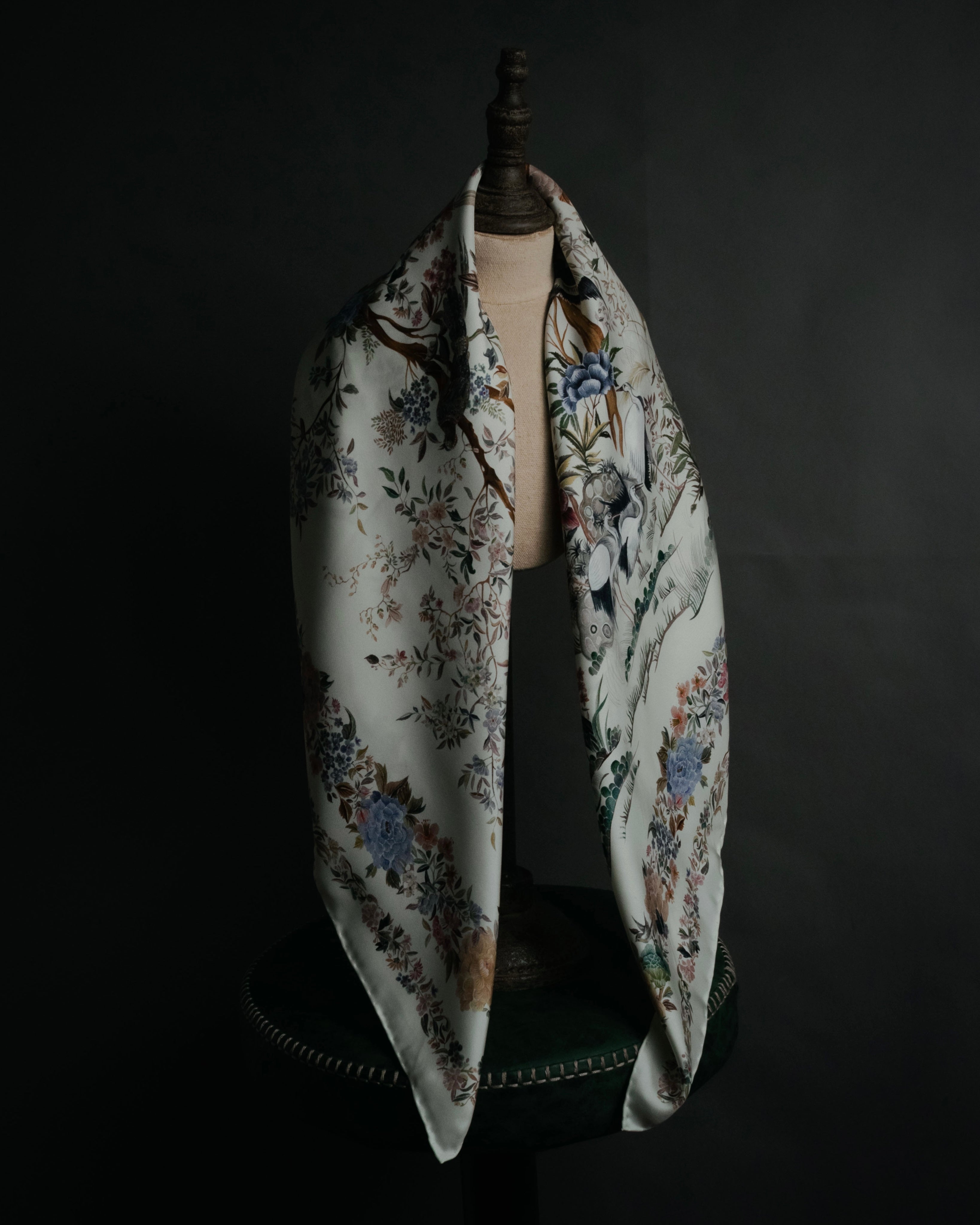 “Christian Dior” 2018– Botanical chinoiserie silk scarf