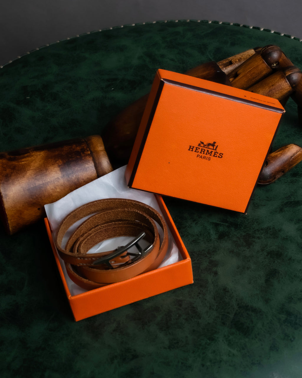"HERMES" API Doubletour layered design belt bracelet