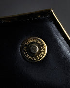 "JUNKO KOSHINO" Geometric motif design 2-way leather shoulder bag