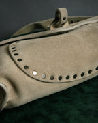 "CELINE" Studs design suede leather shoulder bag