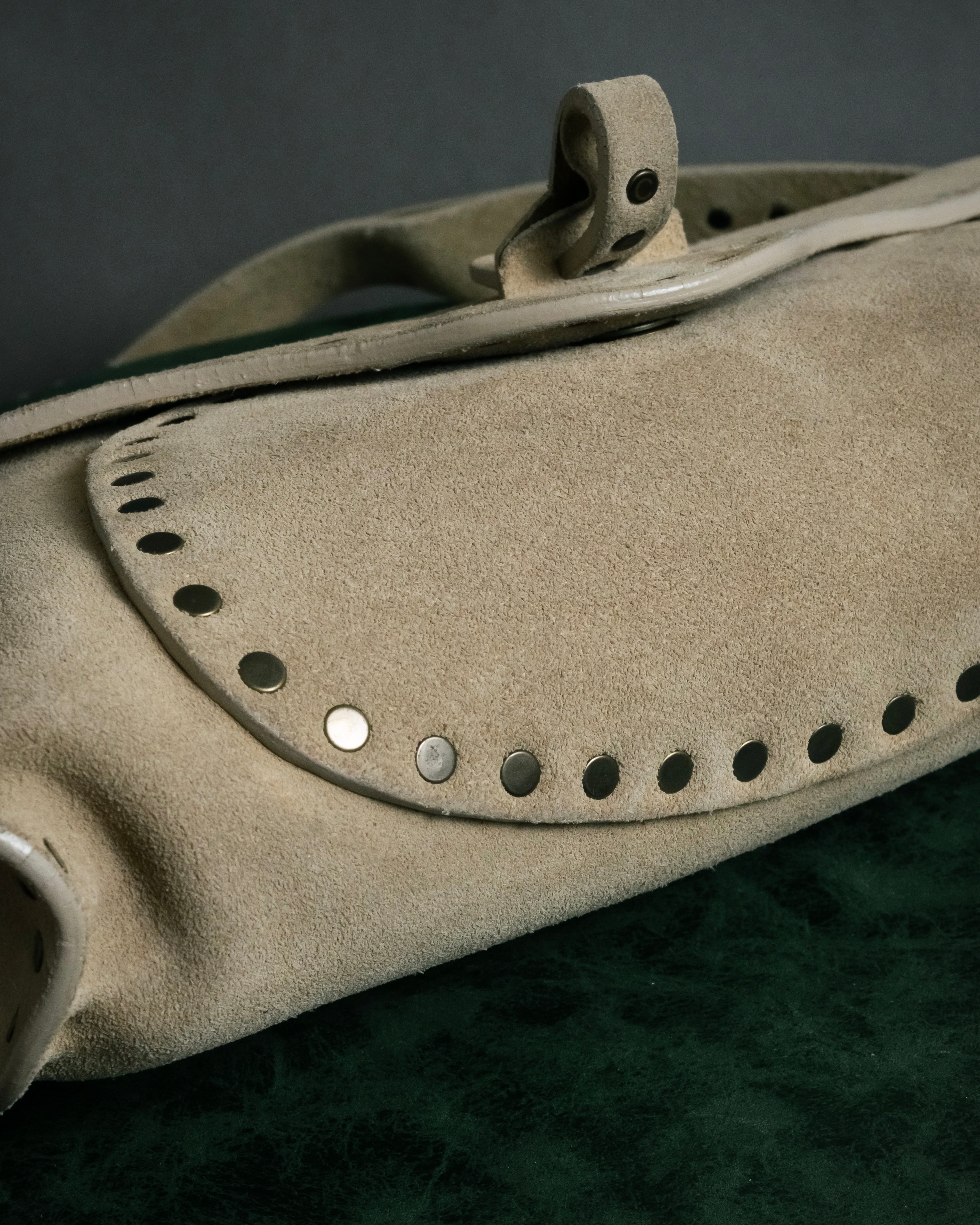 "CELINE" Studs design suede leather shoulder bag