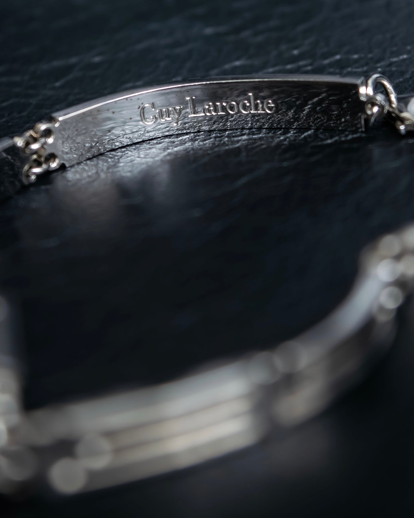 "Guy Laroche" Logo motif silver bracelet