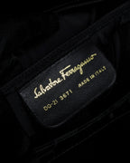 "Salvatore Ferragamo" 90's Animal motif studs design leather bag