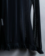 “Jean Paul Gautier” Fringe detailed  asymmetry shear top