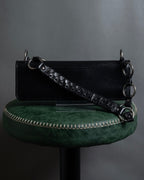 -SPECIAL- "YVES SAINT LAURENT"
00's Tom Ford period stacked ring design horizontal leather bag