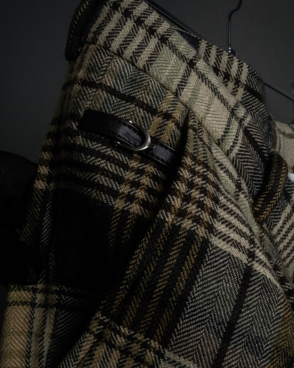 "GUCCI" Brushed check pattern tapered pants