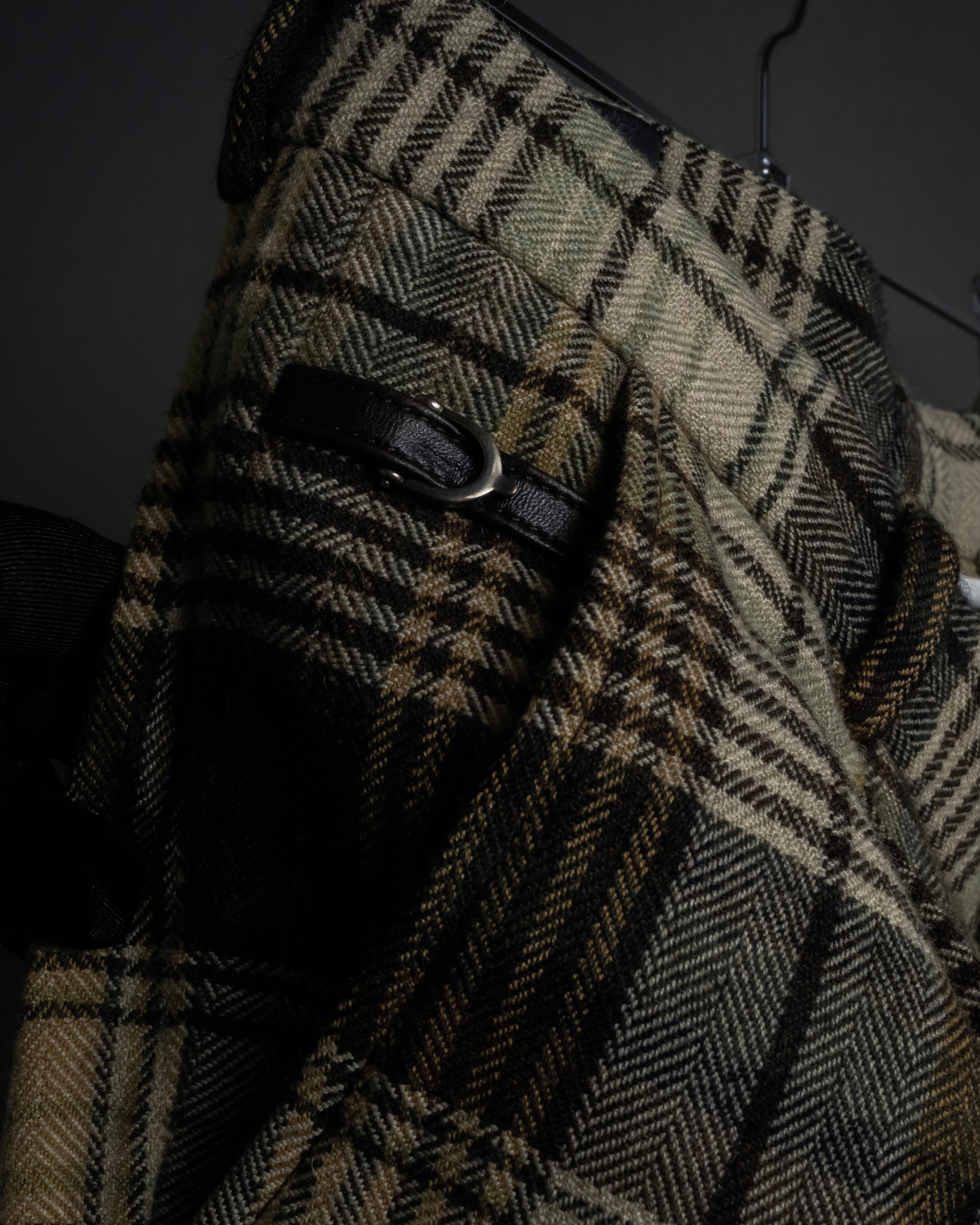 "GUCCI" Brushed check pattern tapered pants