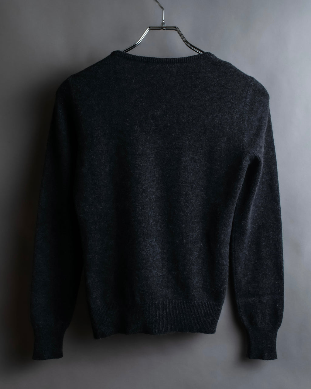 "CELINE" Beautiful U-neck design cashmere knit pullover