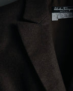 “Salvatore Ferragamo” 2000’s Four button tailored wool blend jacket