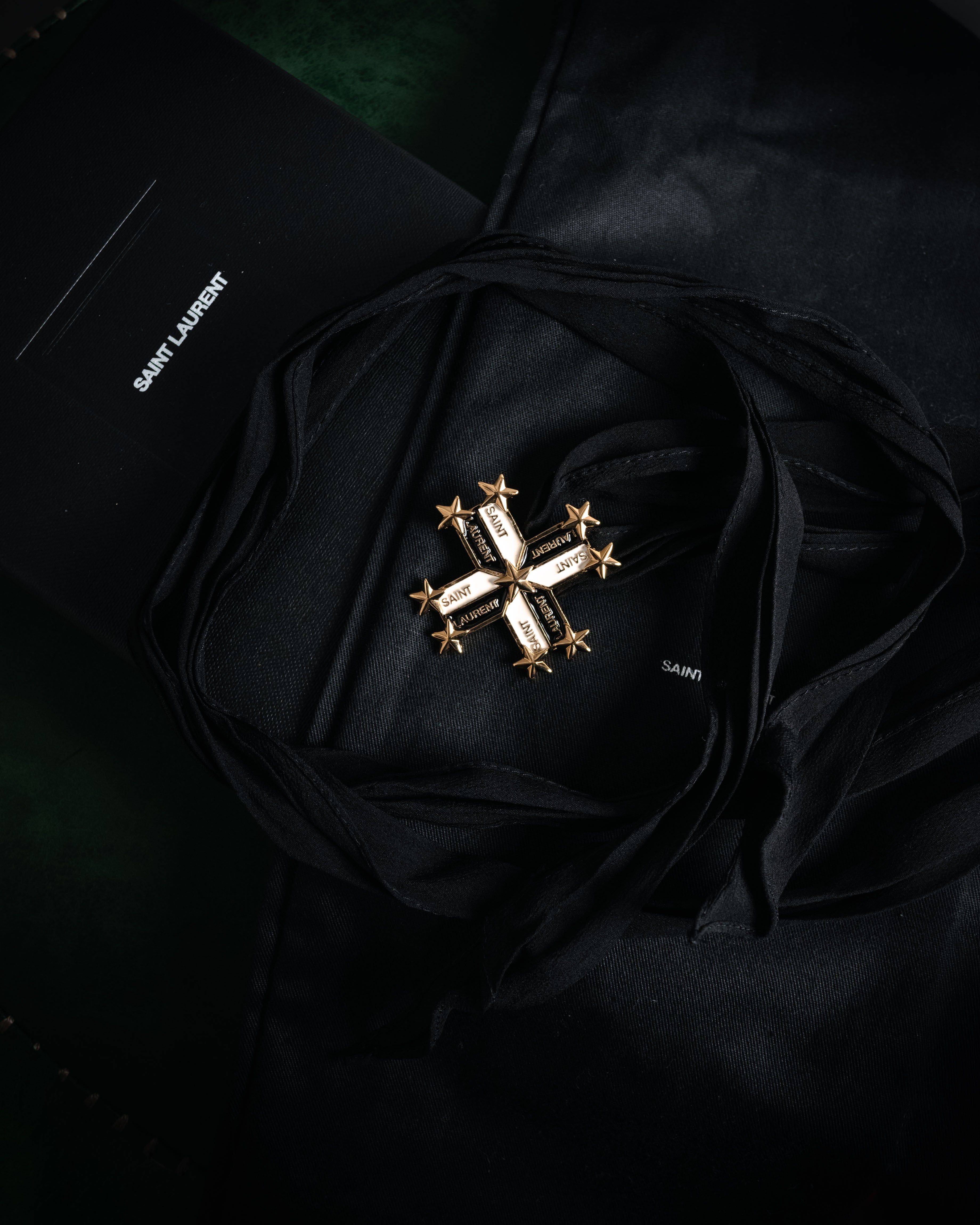 –SPECIAL– “SAINT LAURENT”
2013-2016 Cross star silk ribbon choker