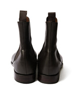 CARMINA Shoemaker/ Beautiful Box-Calf Leather Chelsea Boots Dark Brown