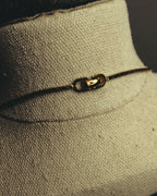 "Christian Dior" 80's-90's Gold tone rhinestone cd lariat necklace