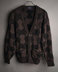 “Yves Saint Laurent” 80’s-90’s geometric knit cardigan