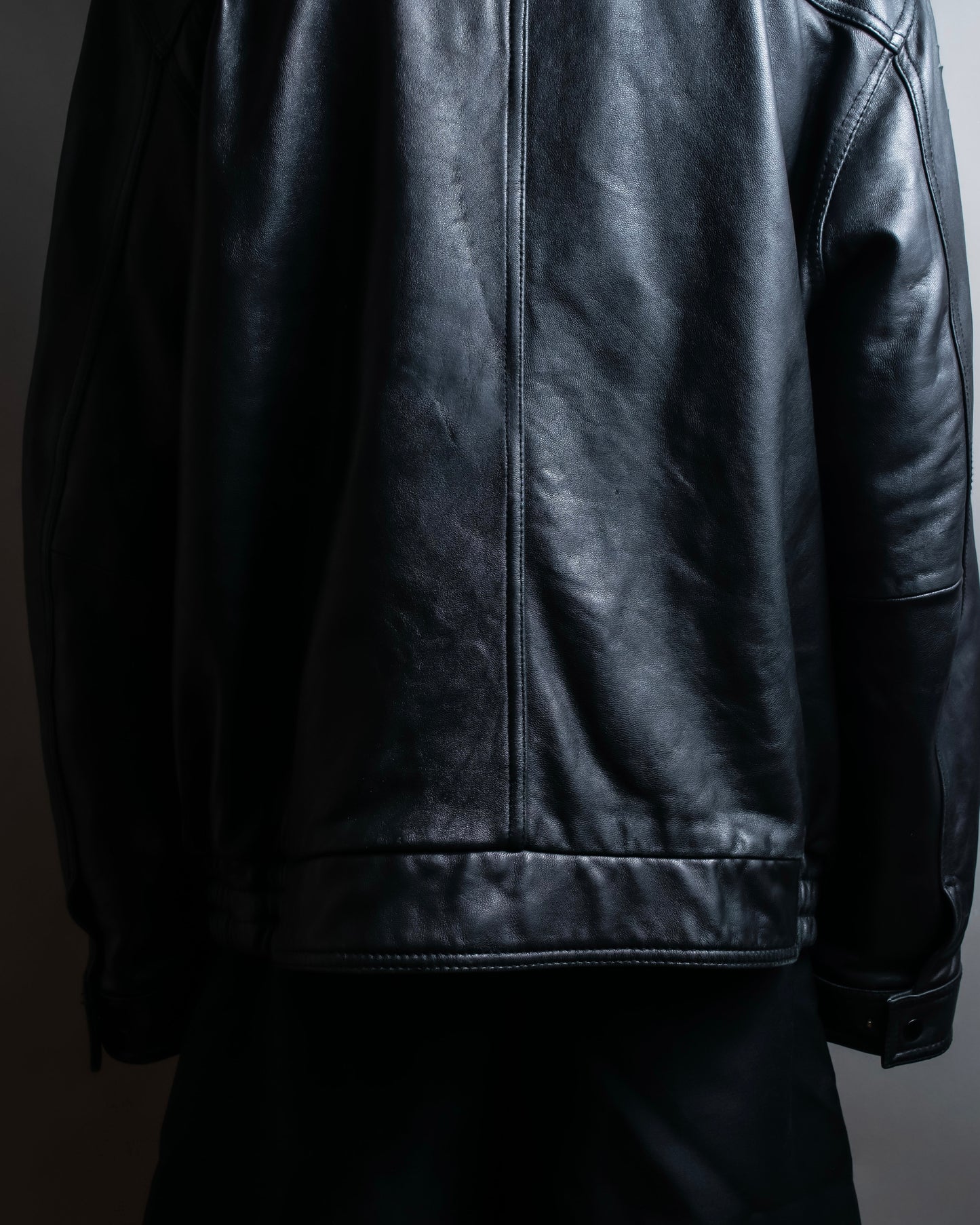 "M. JULIAN" High quality leather single riders blouson