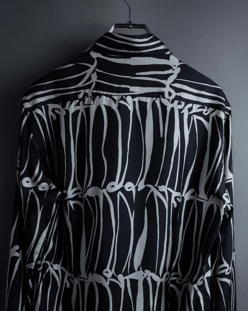 "GUCCI" Handwritten calligraphy pattern silk shirt