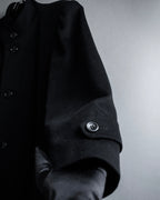 "BARBERINI" Minimalist detail 100% cashmere stand collar coat