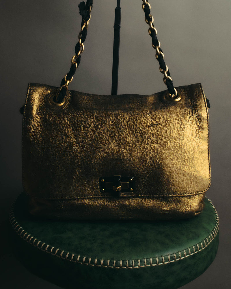“LANVIN” 2008-2015 Metallic Happy shoulder bag