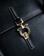 "Salvatore Ferragamo" Gancini motif design leather one-handle bag