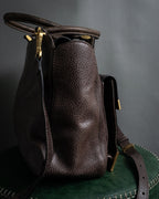 “FENDI” 2010’s Architectural grained leather 3Jours bag