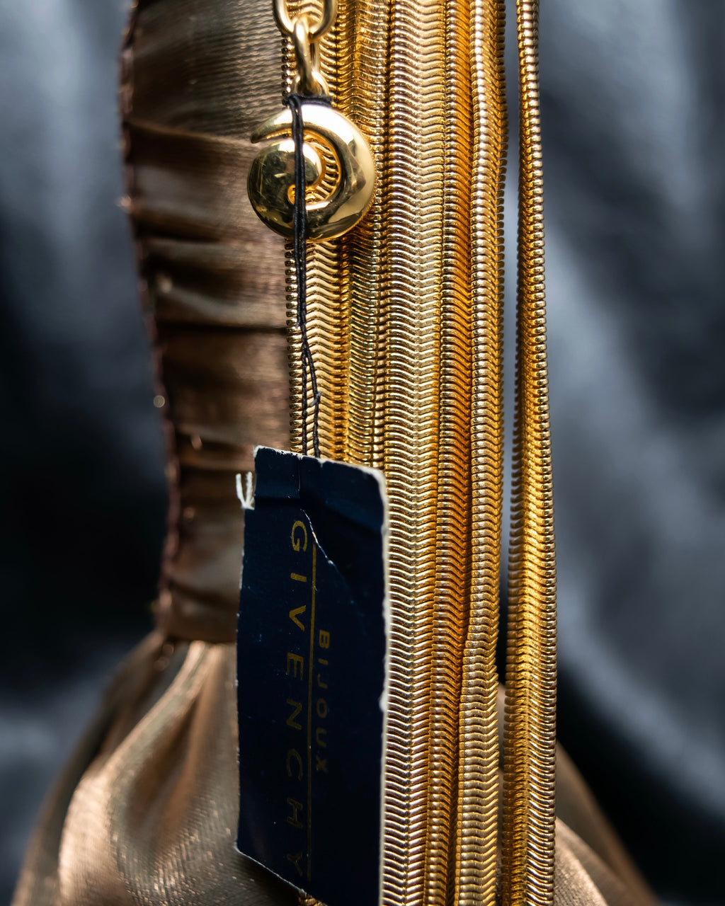 "GIVENCHY" 7 strand accordion chain choker necklace