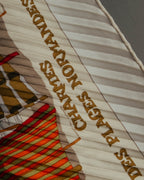 -SPECIAL- "Hermès" 90's-00's Accordion pleated scarf