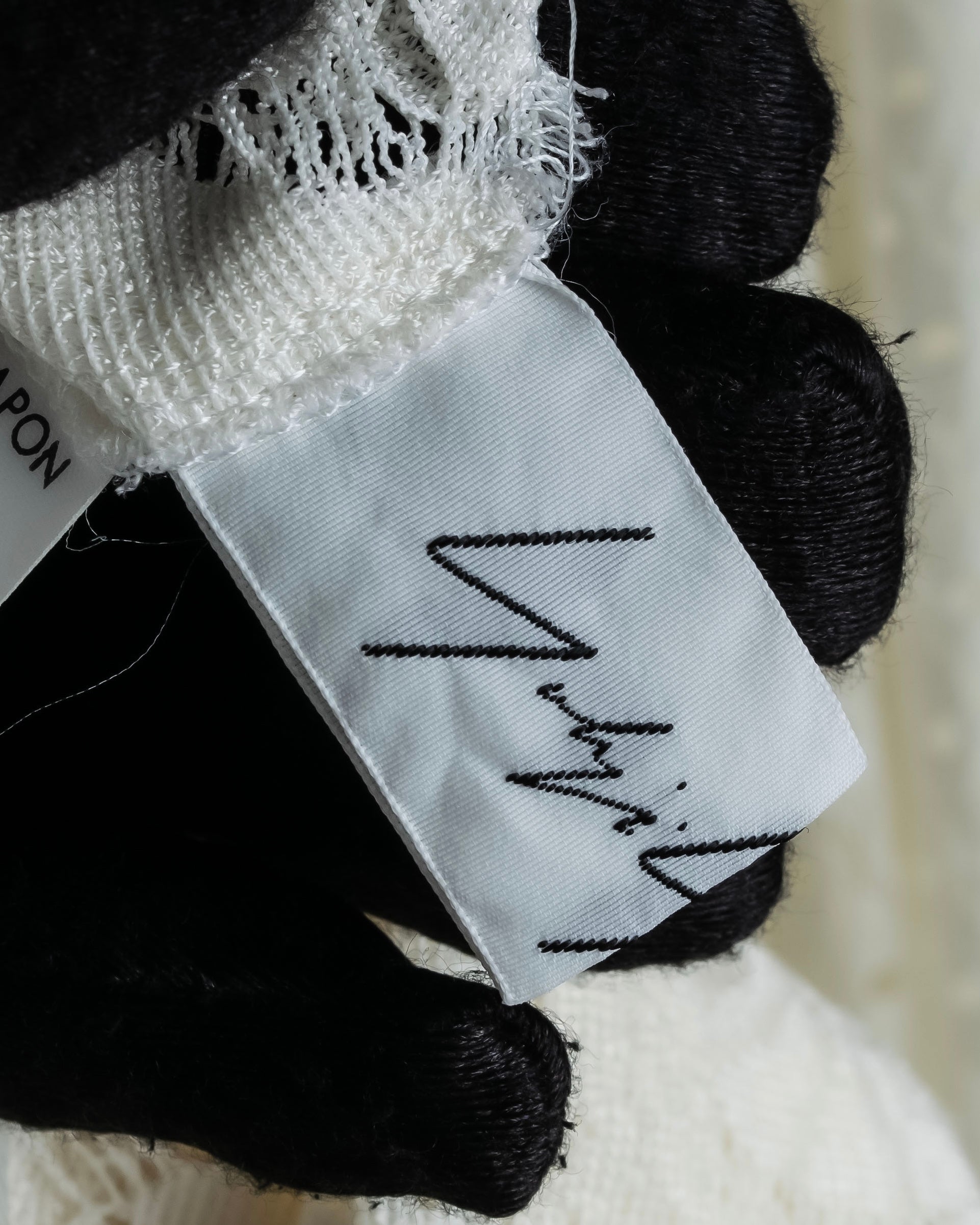 "YOHJI YAMAMOTO" 1992SS eyelet cutwork lace design long skirt