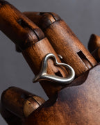 "Tiffany&Co" Elsa Peretti open heart design silver ring