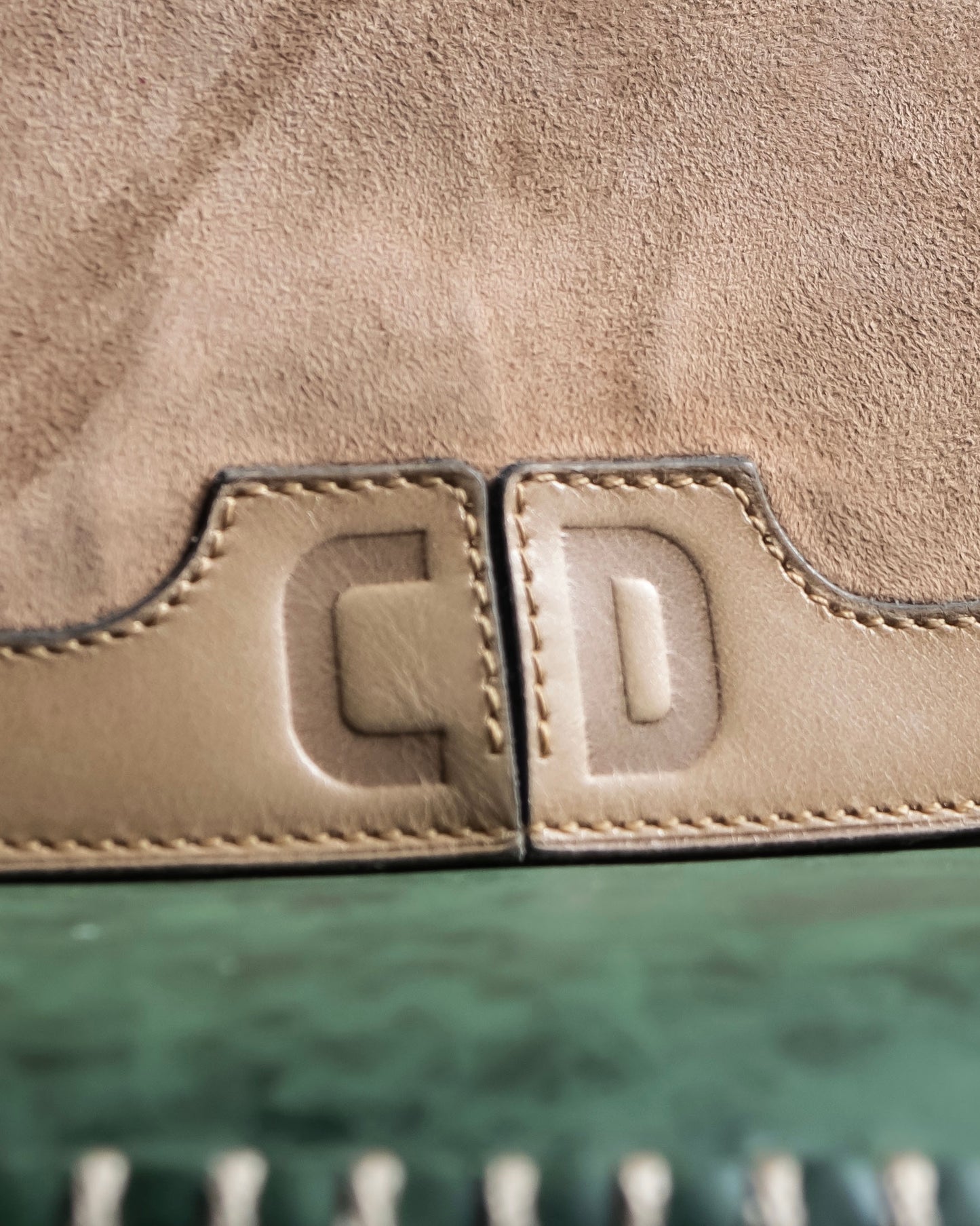 "Christian Dior" Suede material one handle shoulder bag